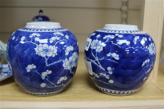 A collection of Chinese blue and white ceramics